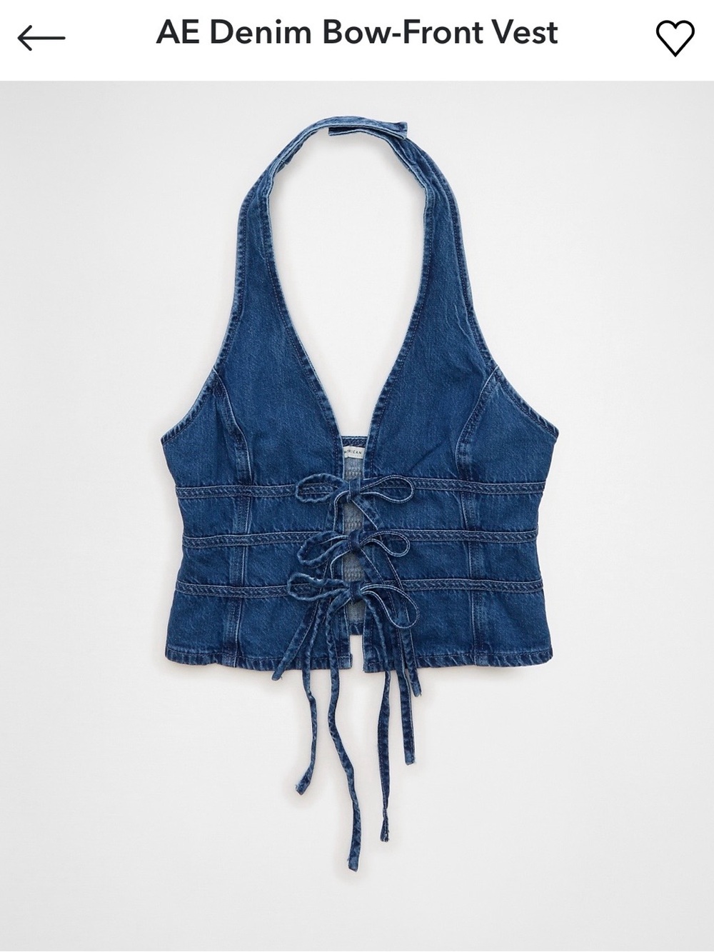 American Eagle Denim Vest